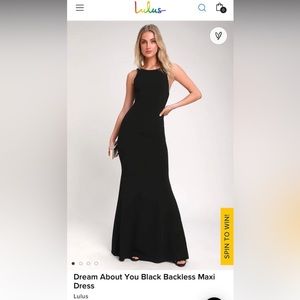 Floor length black formal dress